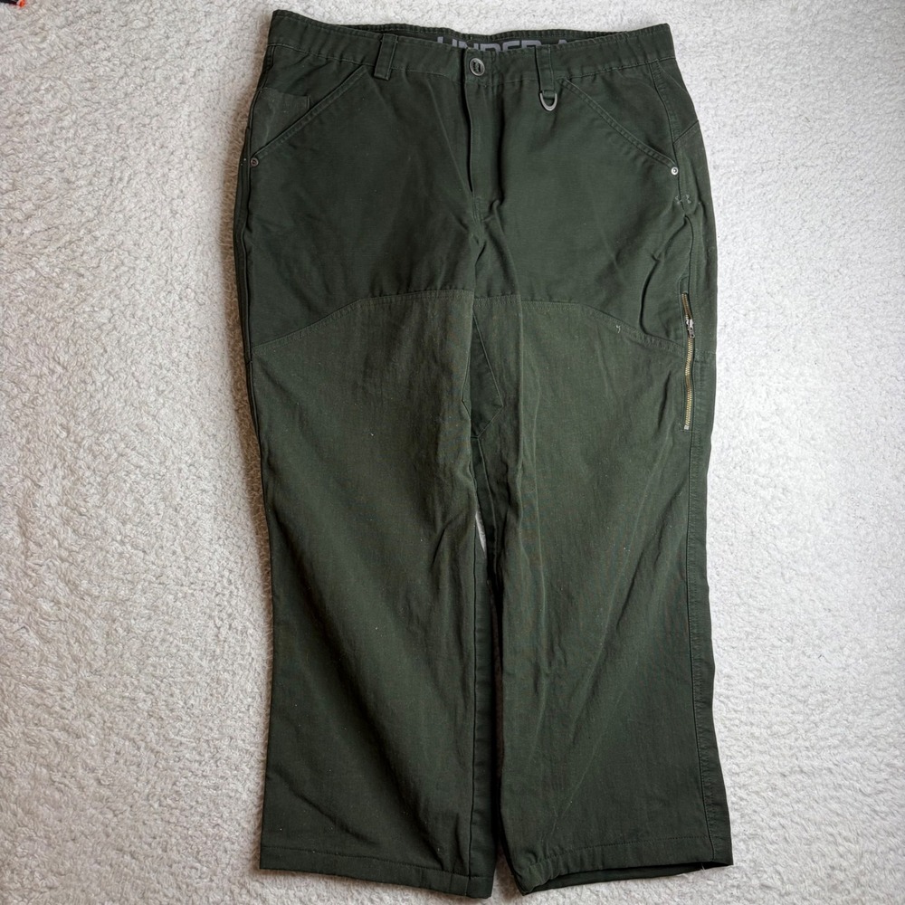 Under Armour Storm Tactical Pants Mens 38x34 (36x27.5) Green ripstop double knee